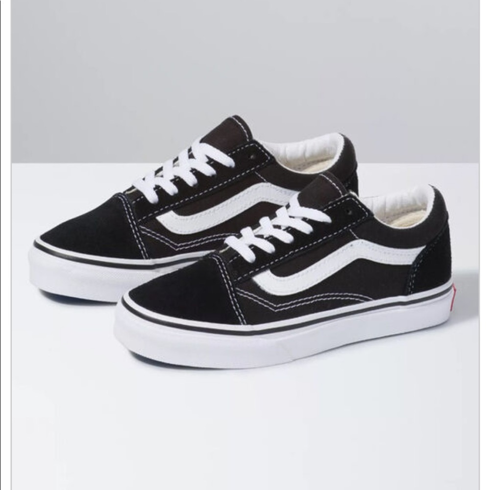 Kids size 3 black and white Vans